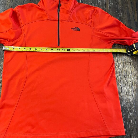 The North Face Men's Orange Quarter Zip Pullover Fleece Jacket – Size M - Picture 11 of 13